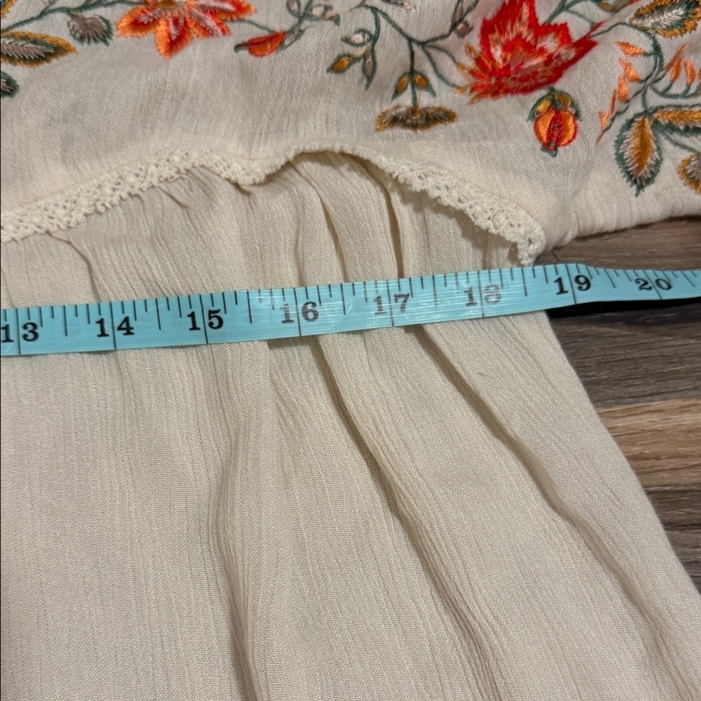 RANNA GILL by Anthropologie Jumel Embroidered Blouse Boho Peasant Women’s XS - Picture 5 of 10